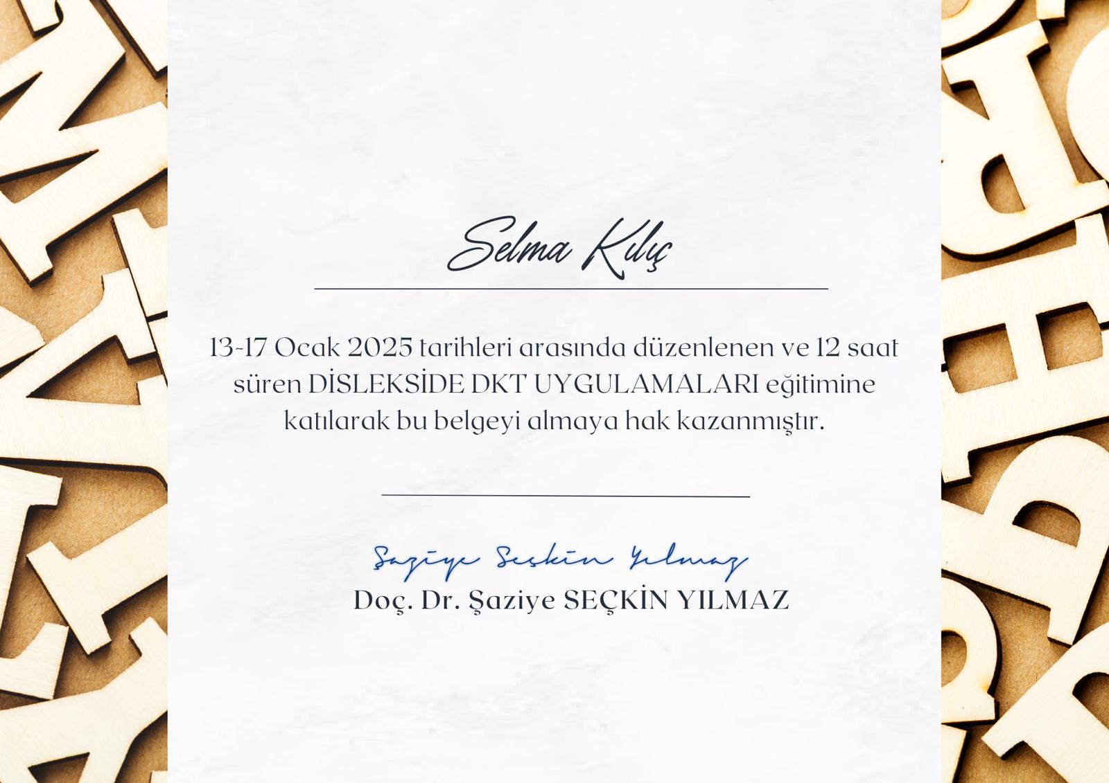 Mesleki eğitim sertifikası