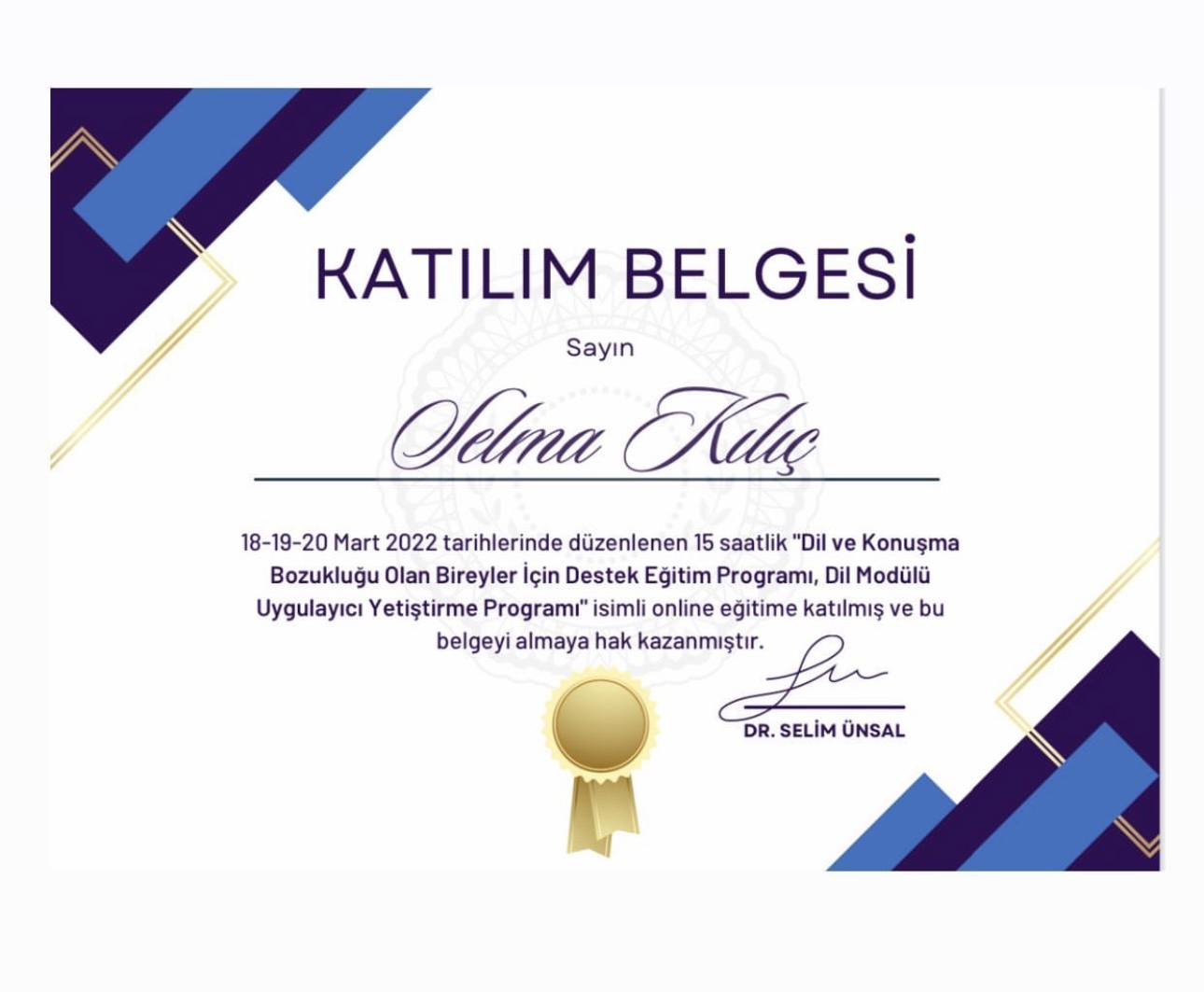 Mesleki eğitim sertifikası